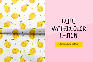 Cute Watercolor Lemon