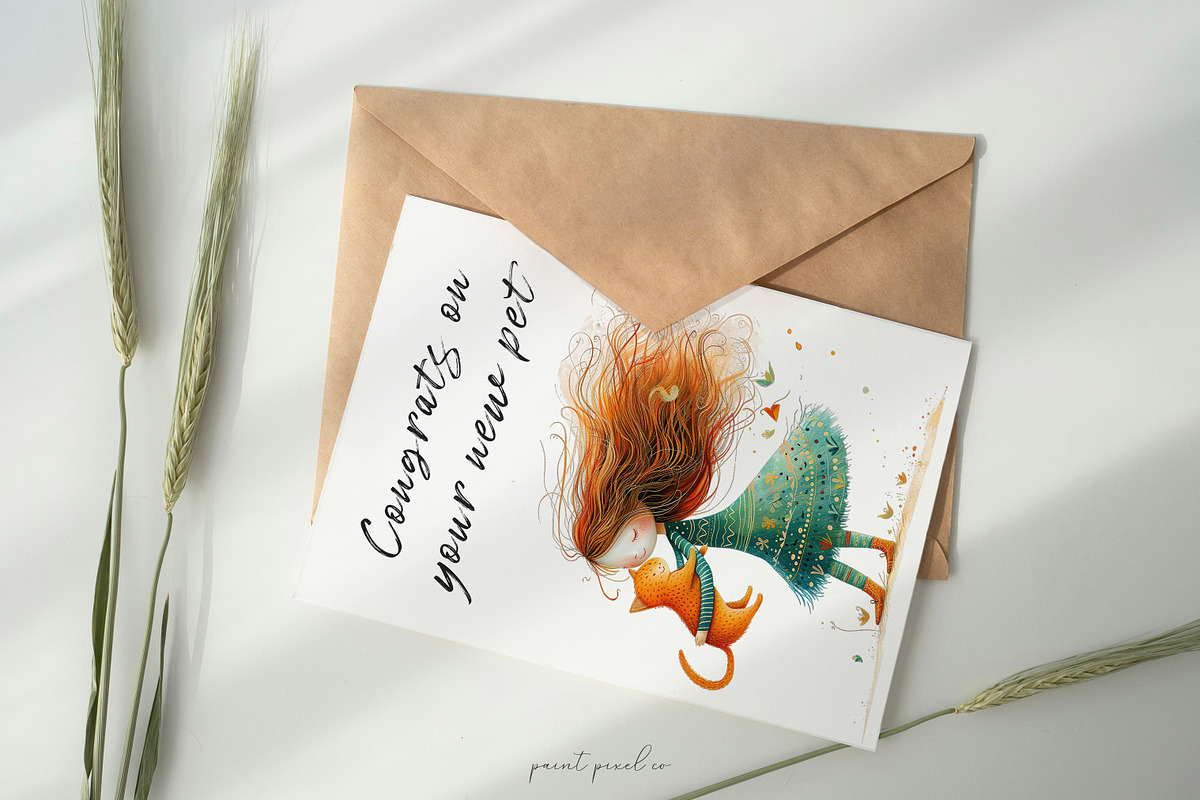 Quirky Girl Clip art, a Person Illustration by PaintPixelCo (Photo 9 of 10)