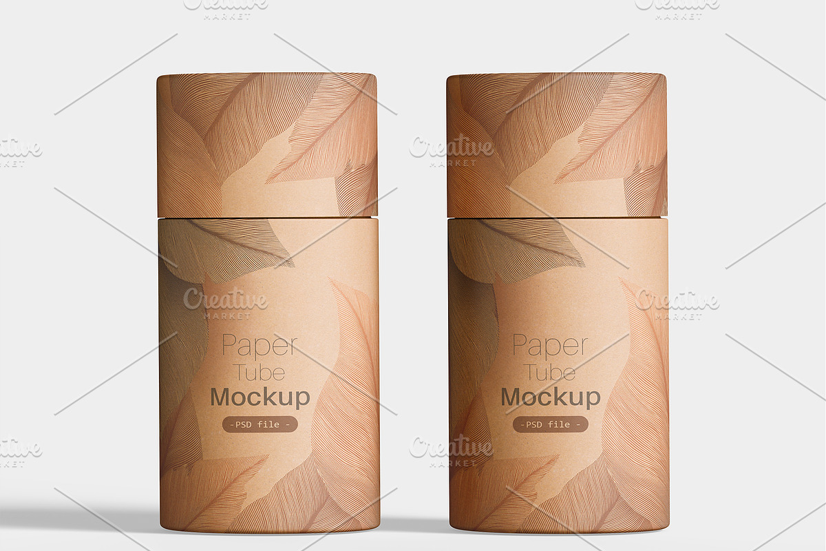 Paper tube packaging mockup bundles, a Packaging Mockup by Ambo Ampeng (Photo 11 of 11)