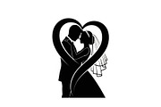 Couple Love Heart Silhouette Bundle, an Illustration by Amazin_art (Thumbnail 38 of 51)