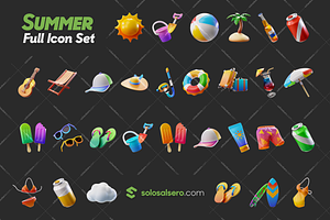 Summer - 3D Illustration Pack