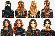Midnight Cherry Christmas Clipart, an Illustration by NadiaTheronArt (Thumbnail 4 of 6)