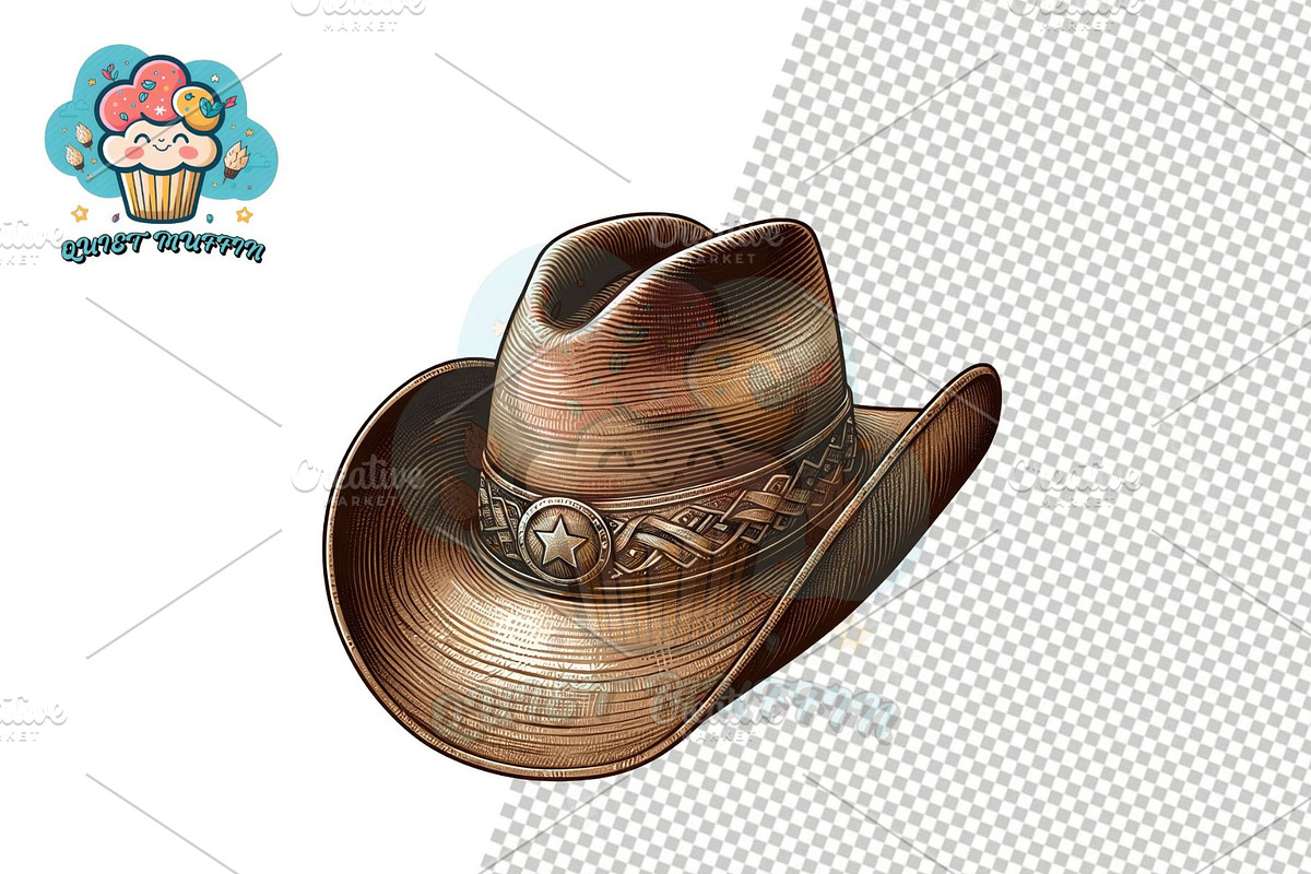 Cowboy Clipart Western Vintage, a Decorative Illustration by QM_ART (Photo 6 of 17)