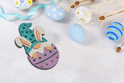 Easter Bunny Gnome in Egg, Cut File, a Design Template by LaserCutano (Thumbnail 4 of 7)