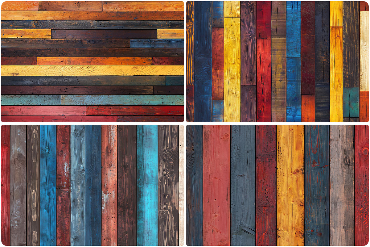 20 Multi Colored Planks Textures, a Texture Graphic by Textures ...