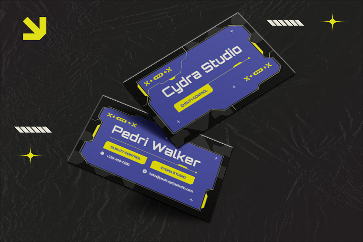 Futuristic - Business Card, a Business Card Template by StreaksideStd (Photo 3 of 3)
