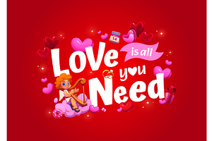 Love is all you need, a Seasonal Illustration by Vector Tradition