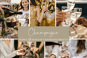 5 CHAMPAGNE LIGHTROOM PRESETS, an Action Add-On by Emma Kate Creative