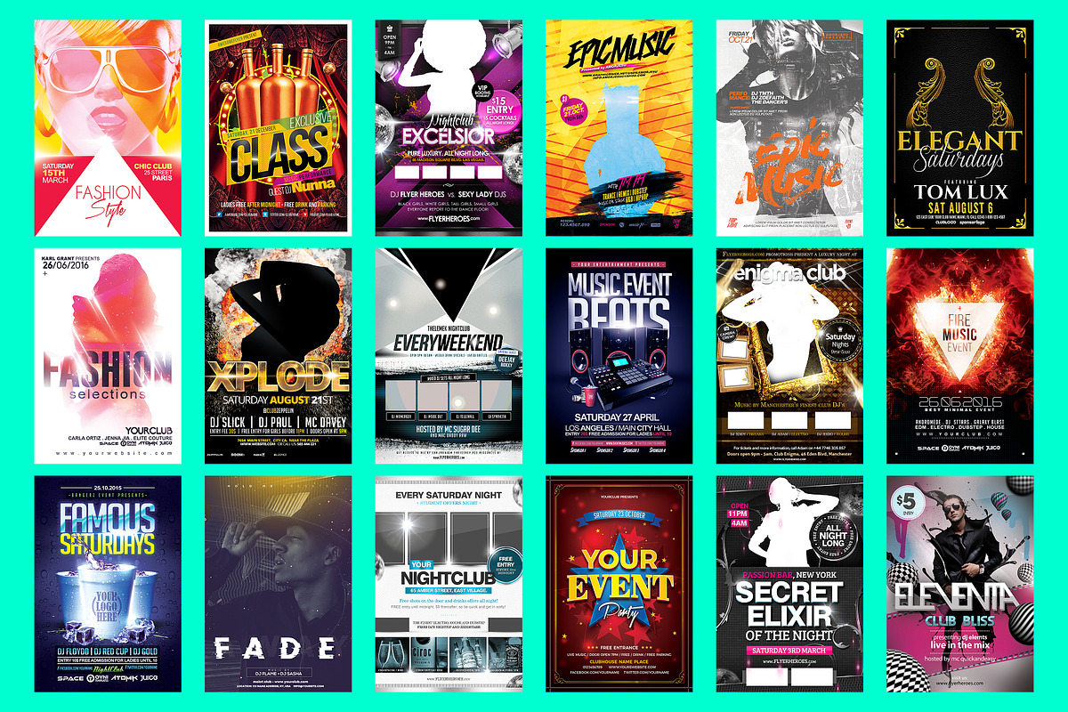 55 Music Flyer Bundle, a Design Template by PopotLane (Photo 3 of 4)