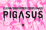 PIGASUS Clean & Drip Font, a Sans Serif Font by Alex-Banks Type (Thumbnail 1 of 7)