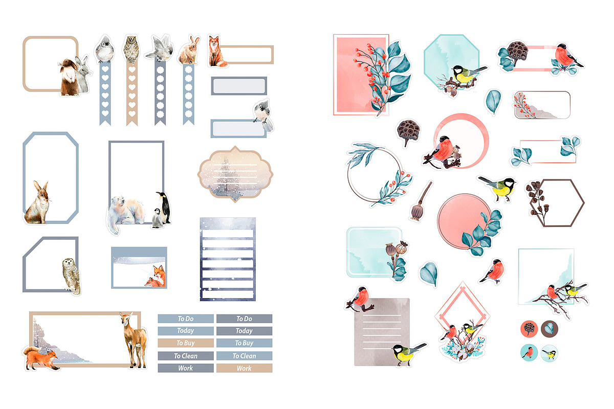Printable Journal Sticker Collection, a Design Template by DigitalDesignAI (Photo 11 of 13)