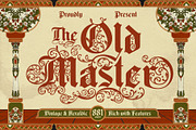 Old Master Typeface, a Blackletter Font by alit design (Thumbnail 1 of 17)