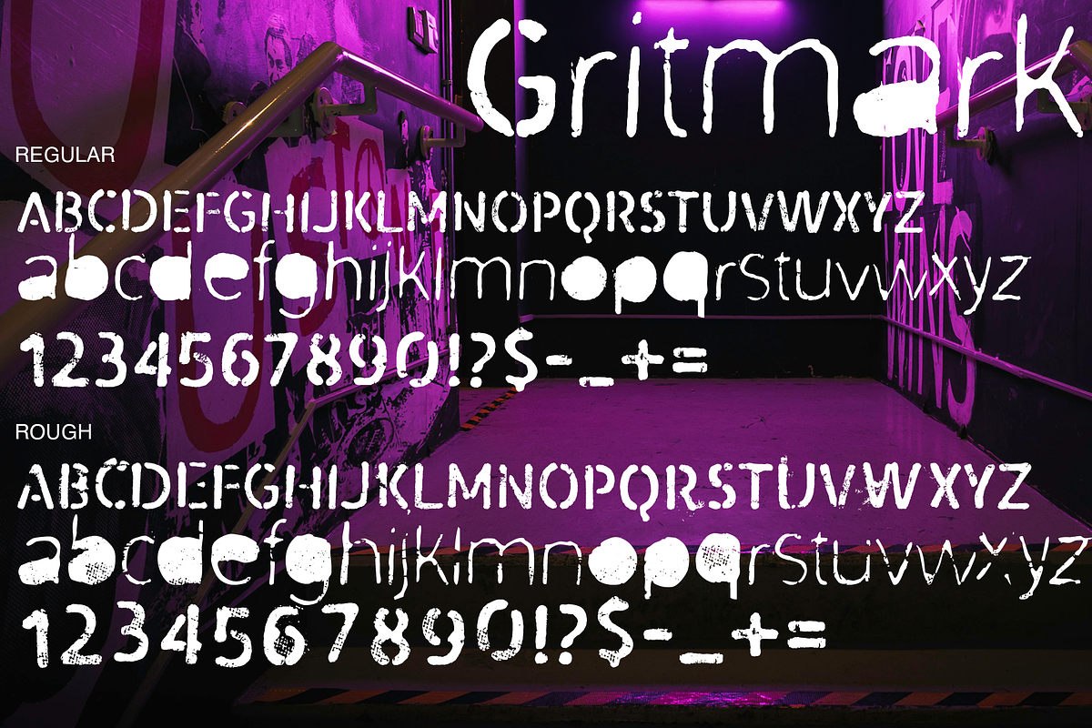 Gritmark – A Raw & Gritty Typeface, a Sans Serif Font by twentytwo media co. (Photo 2 of 5)