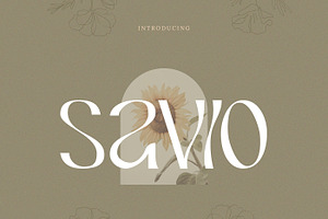 Savio Display Font