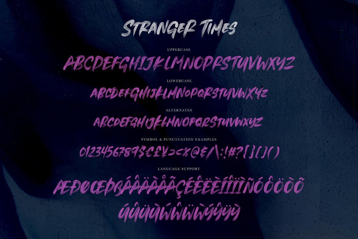 Stranger Times - OpenType SVG Font preview 7