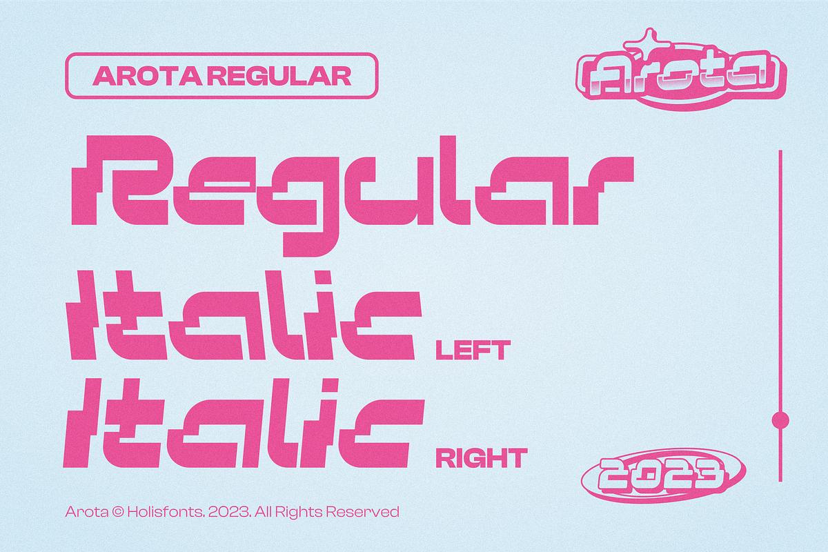 Arota Y2k, a Sans Serif Font by 24Design Studios (Photo 3 of 13)