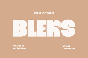Bleks Display font