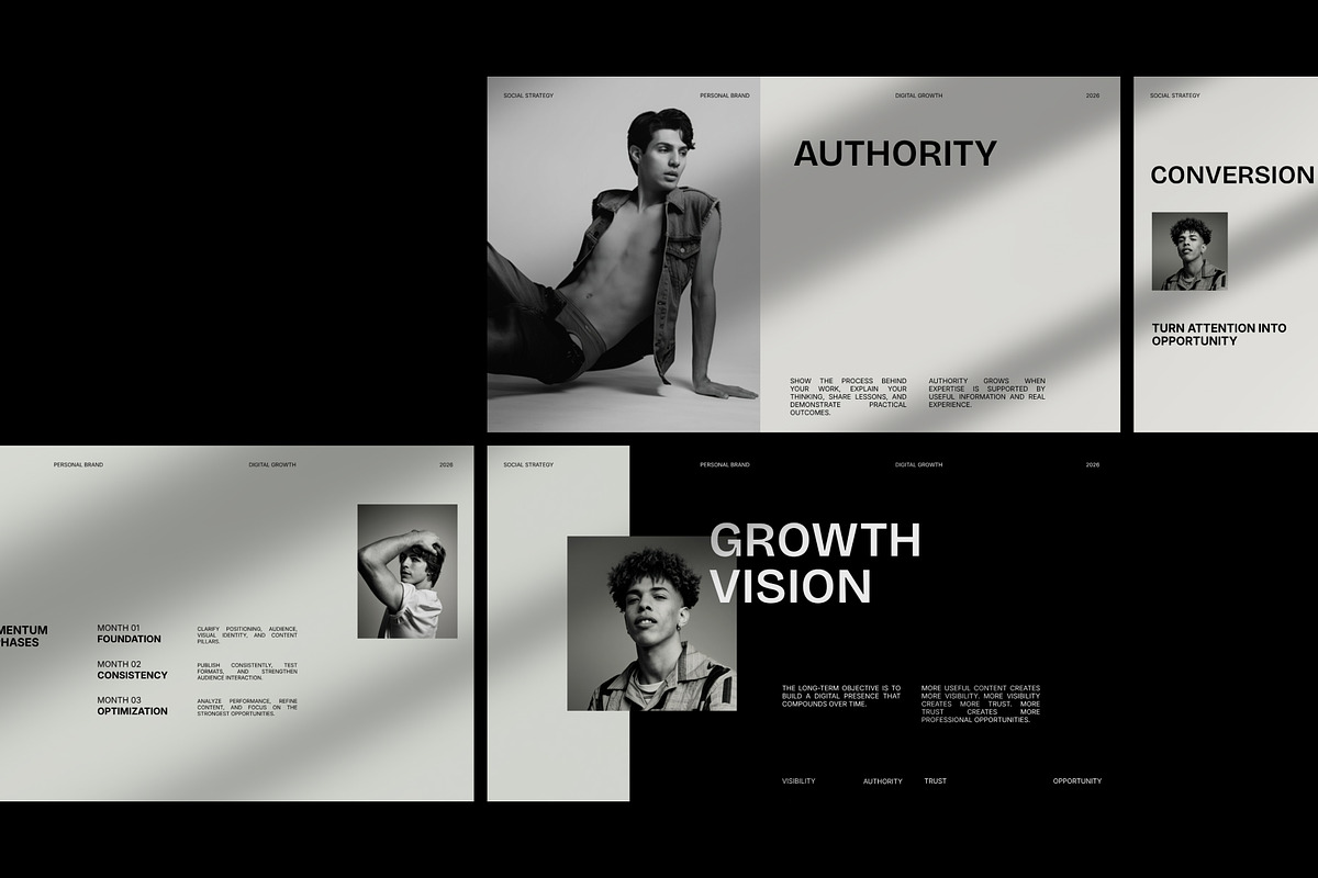 Social Media Strategy PowerPoint, a Presentation Template by adoestudio (Photo 4 of 8)