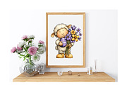 Whimsical Easter Sheep Clipart, an Illustration by GatewayDesign (Thumbnail 5 of 6)