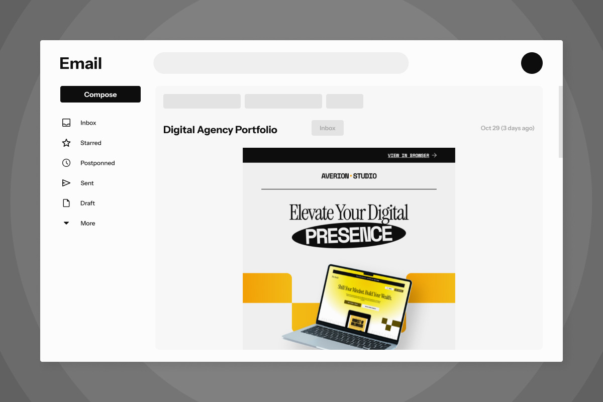 Digital Agency Portfolio Email News, a Landing Page Template by twinstd (Photo 3 of 5)