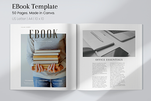 50 Page Canva EBook & Template