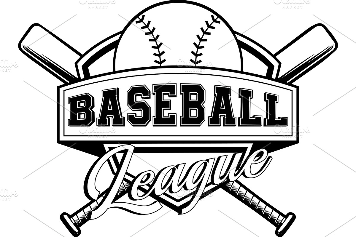 Black And White Baseball League, an Illustration by HitToon