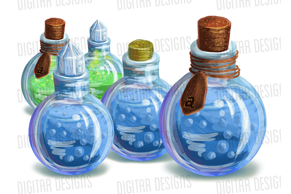 Green And Blue Potions