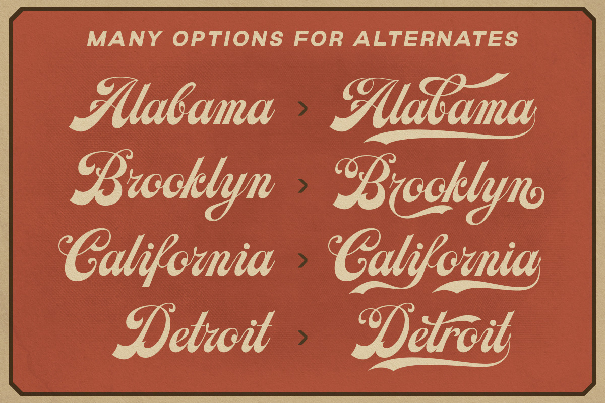 Earthgate - Bold Script Typeface, a Script Font by Letterhend Studio (Photo 5 of 9)