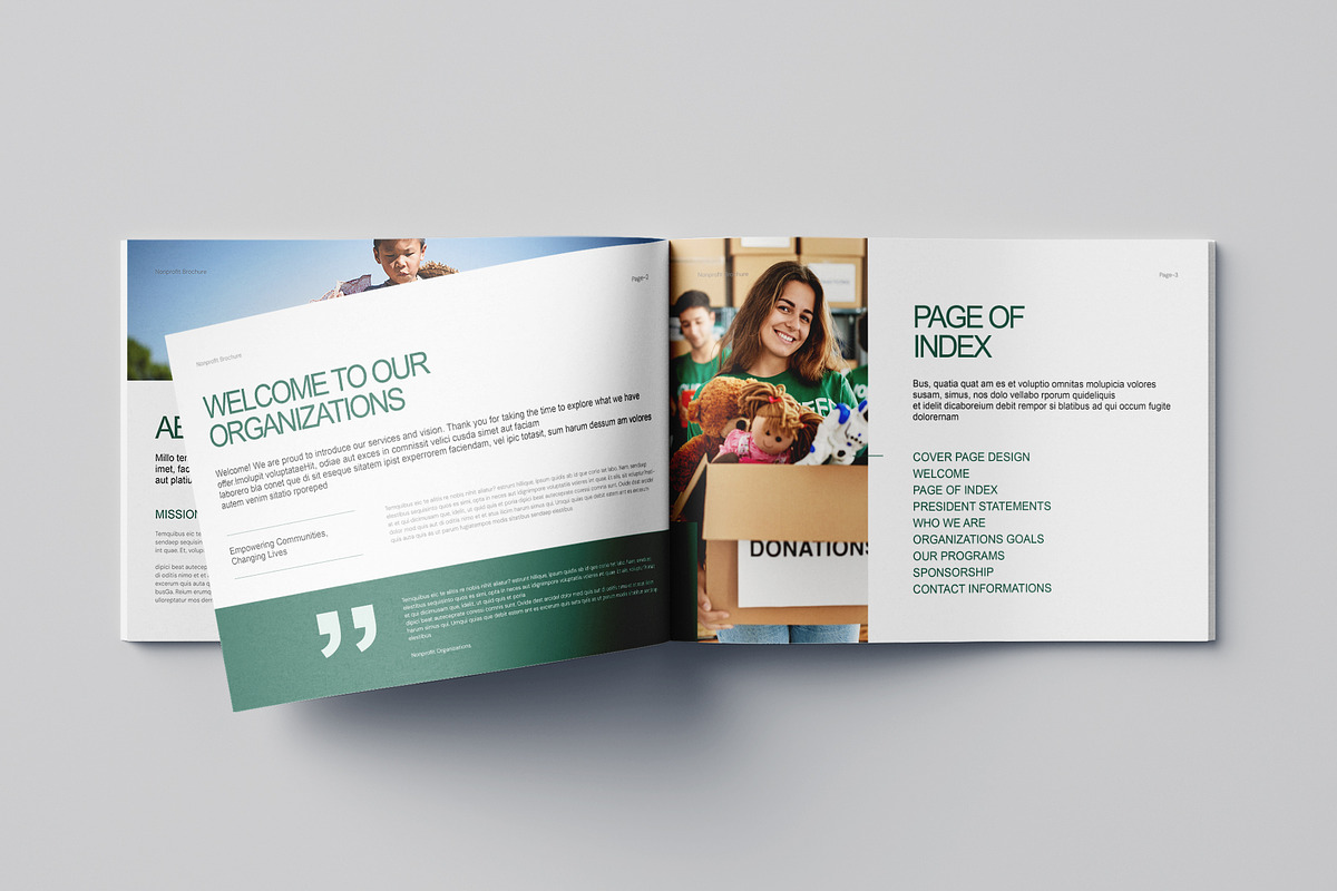 Nonprofit Charity Brochure Landscape, a Brochure Template by Pixelpick