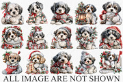Whimsical Christmas Dog Clipart PNG, a Seasonal Illustration by Canvas Craft (Thumbnail 3 of 10)