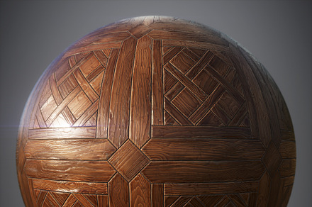 Hardwood parquet, a Textures & Material 3D Model by happy brush