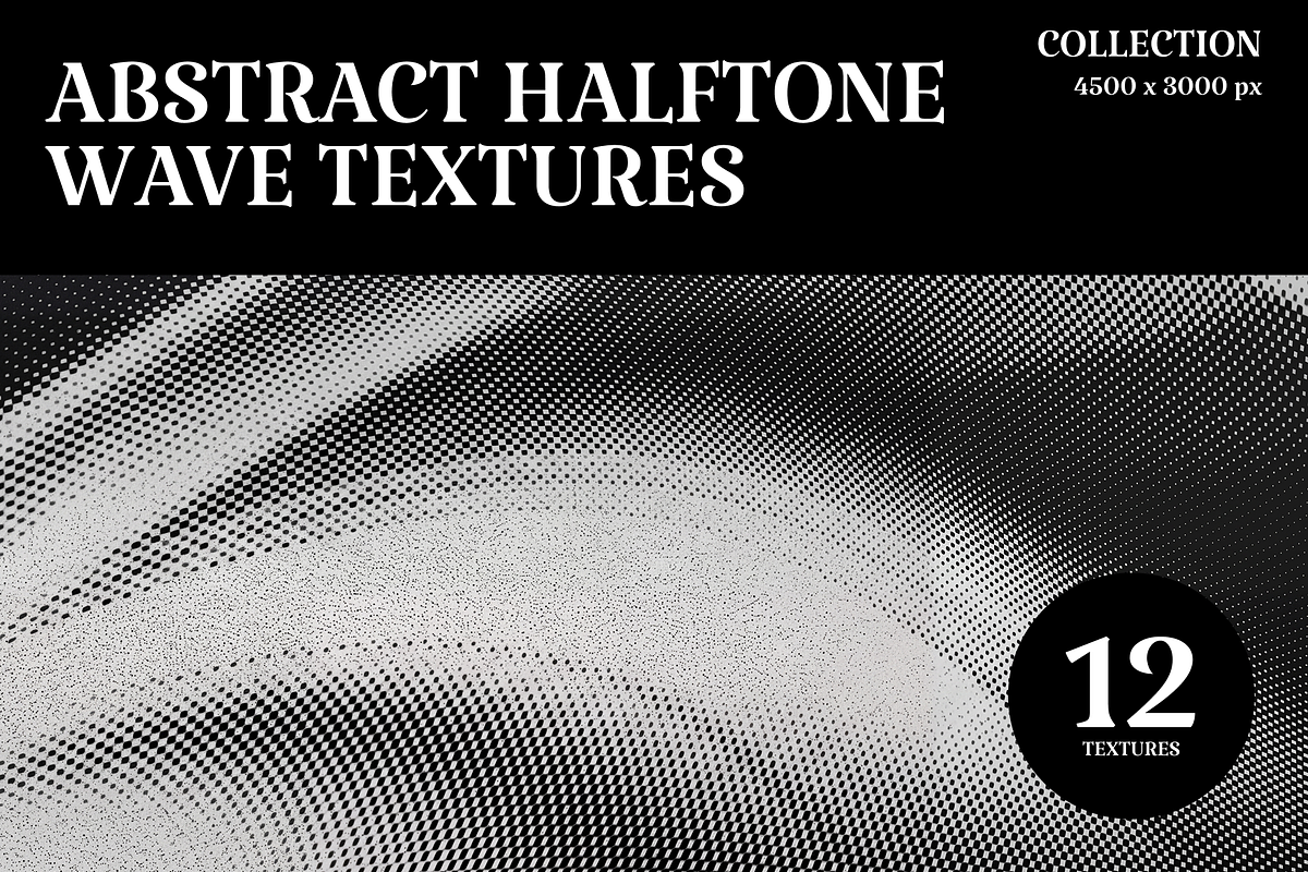 Abstract Halftone Wave Textures, a Texture Graphic by PopotLane (Photo 1 of 6)