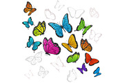 Background with butterflies, an Animal Illustration by Yayasya (Thumbnail 3 of 3)