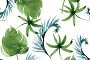 watercolor tropical leaves, patterns, an Illustration by Olesya Morokhovets (Thumbnail 10 of 11)