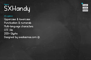 SXHandy - Handwritten Font