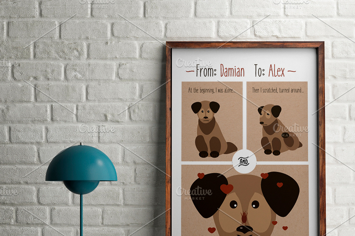 Valentine's day poster or card, a Card Template by TinyBerryJoy