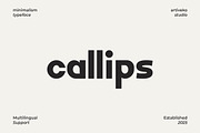 Callips - Minimalist Logo Font, a Sans Serif Font by Artiveko (Thumbnail 1 of 8)