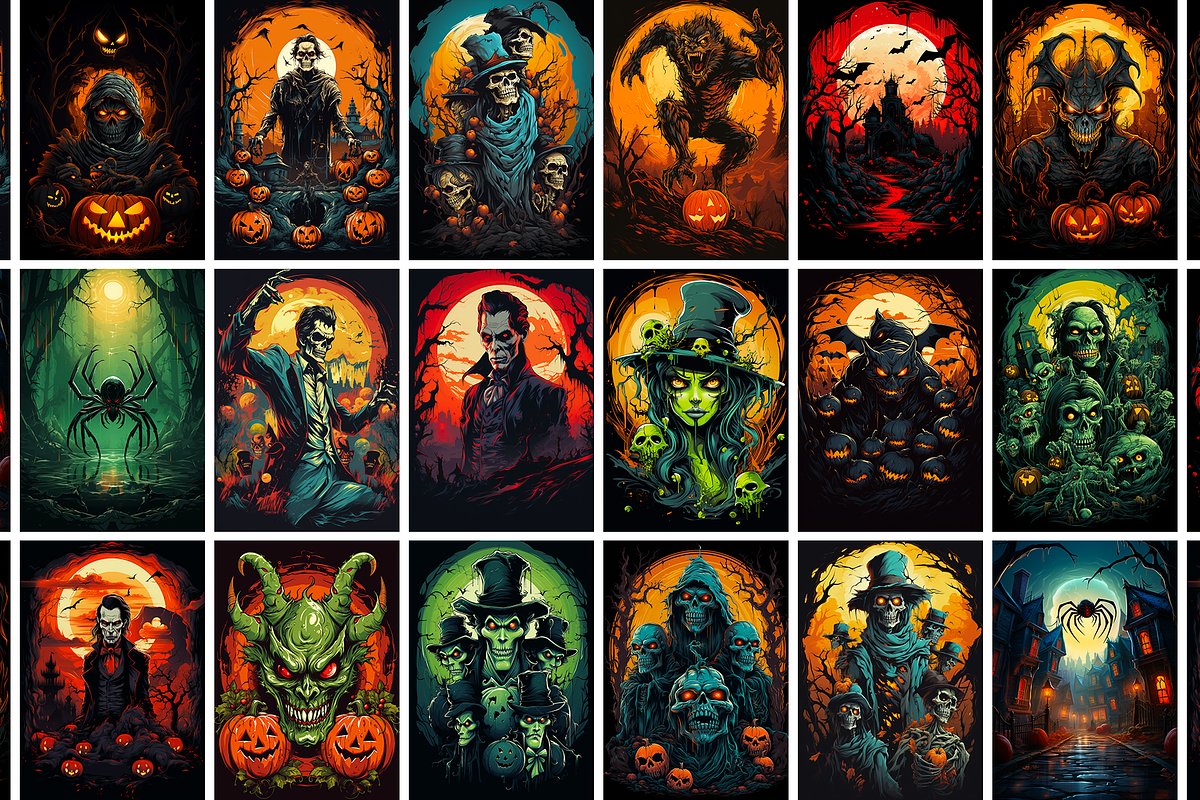 Deadly Creepy Halloween Vectors, an Illustration by Fresh Design Elements (Photo 13 of 13)