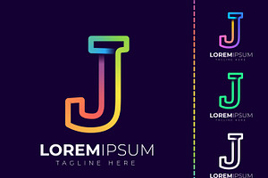 Initial letter j logo design