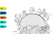 Vector sketch octopus tentacles, an Animal Illustration by julia_musdotter (Thumbnail 13 of 19)