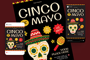 Cinco De Mayo Flyer Set, a Flyer Template by Annora Studio (Thumbnail 2 of 6)