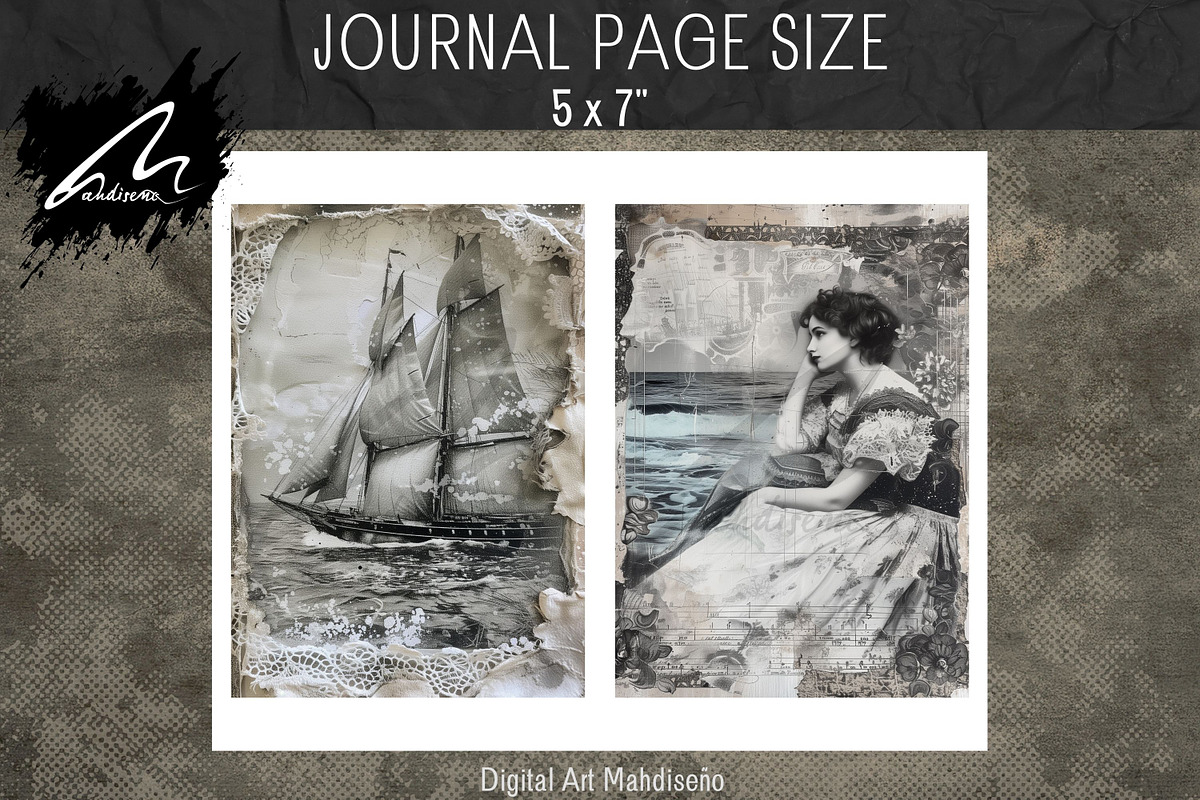 Shabby Chic Victorian Girls Papers, a Person Illustration by Digital Art Mahdiseño (Photo 4 of 9)