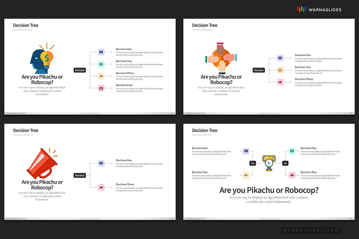 Decision Tree PowerPoint Templates, a Presentation Template by Warna Works (Photo 10 of 14)