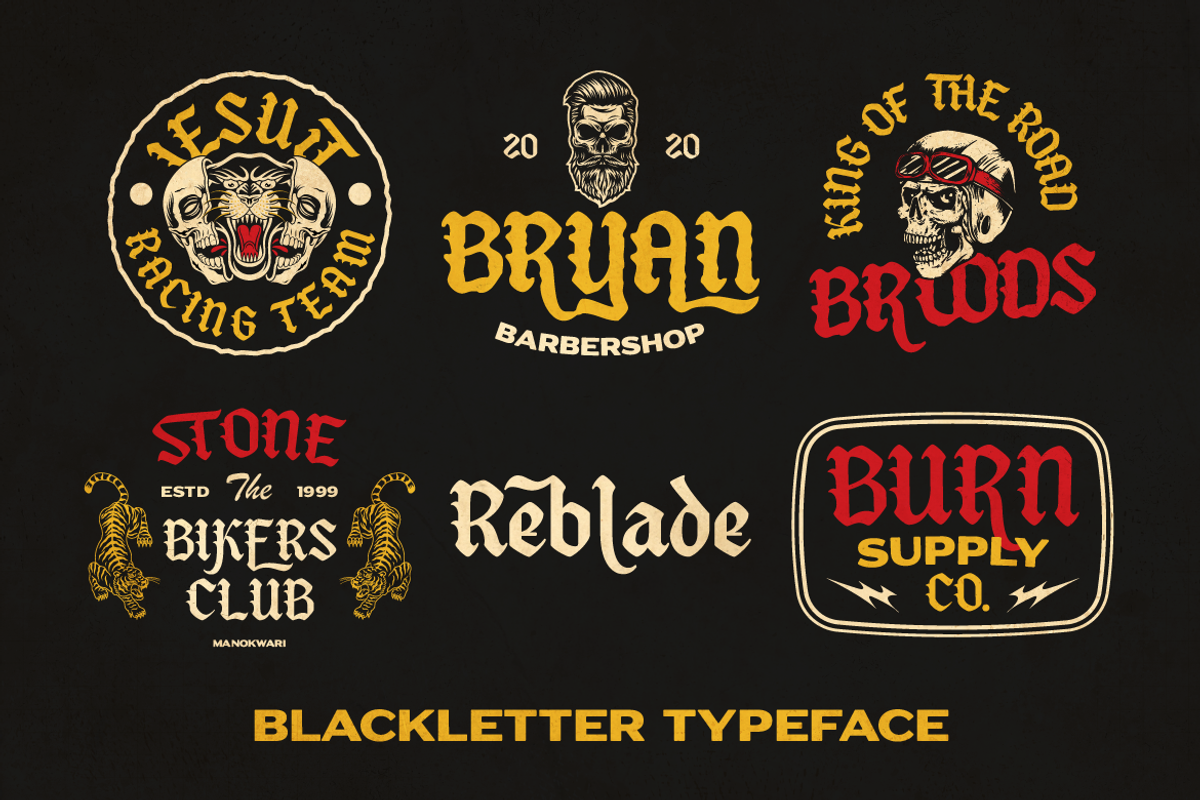 Reblade, a Blackletter Font by Artisan Themes (Photo 9 of 10)