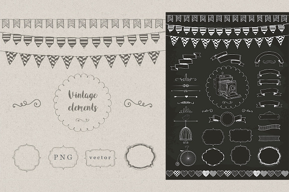 Hand Drawn Ribbons and Frames preview 3