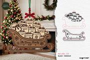 Santa Sleigh Ornaments SVG Bundle, a Decorative Illustration by svgocean (Thumbnail 13 of 21)