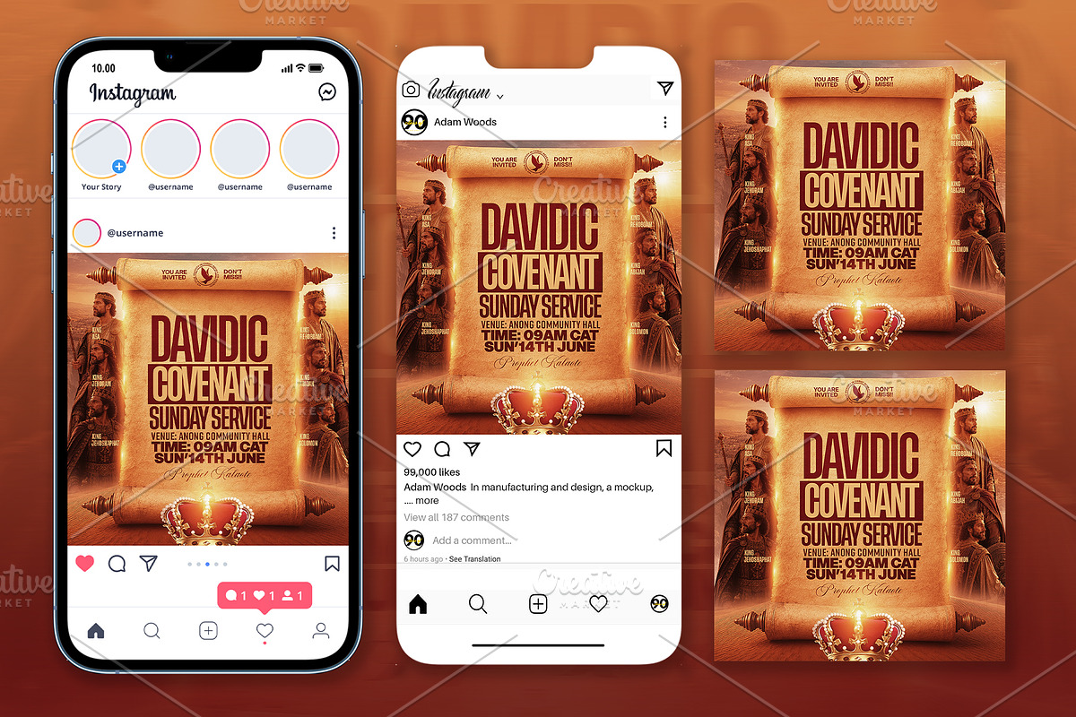 Davidic Covenant Church Flyer Templa, a Social Media Template by church flyer templates (Photo 7 of 10)