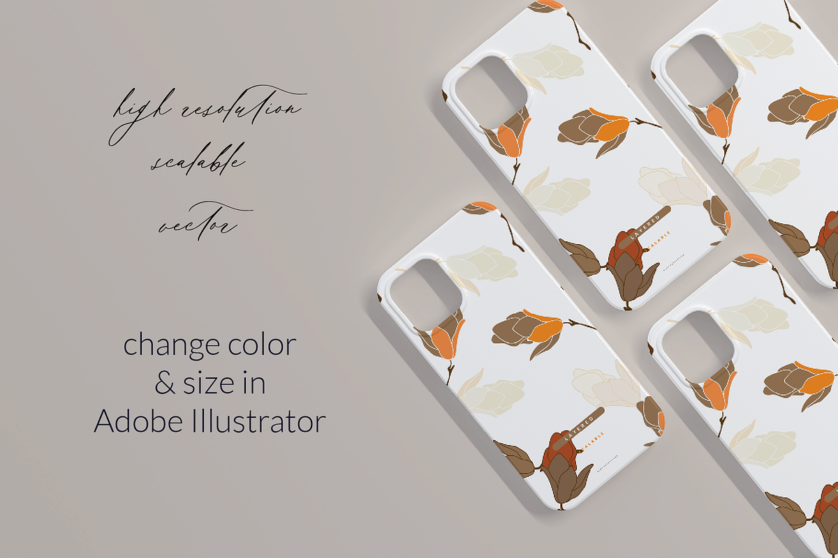 Magnolia Collection Seamless Pattern, a Pattern Graphic by pier.gra creative design (Photo 6 of 8)