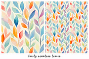 12 Seamless Elegant Leaf Patterns, a Pattern Graphic by DesignRocket (Thumbnail 9 of 13)