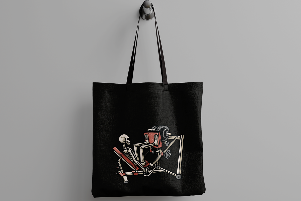 Skeleton with Dumbbells, an Object Illustration by nomlimo.com (Photo 2 of 3)